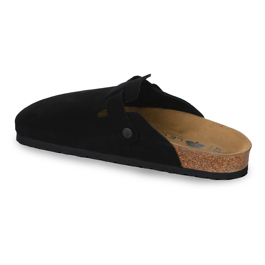 Clog Guarda Camurça Preta