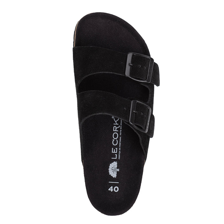 Sandália Lisboa Camurça Preta