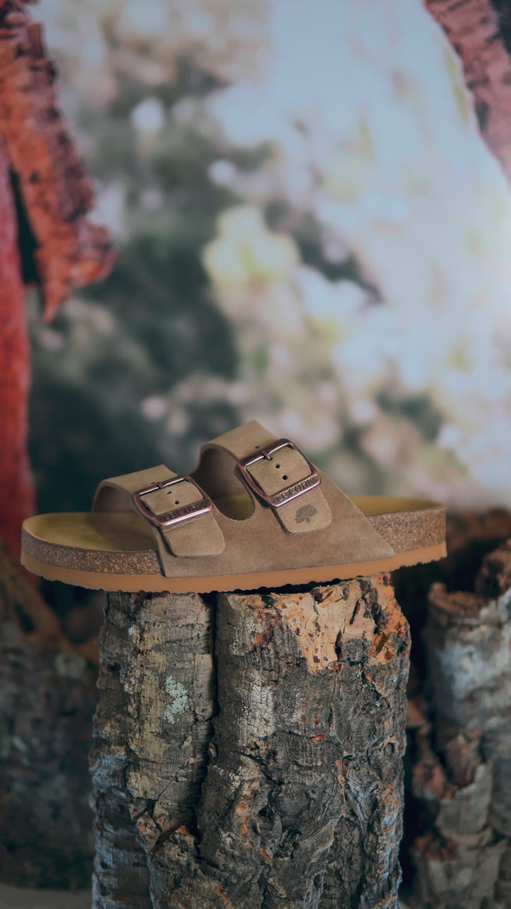 Sandália Lisboa Camurça Avelã